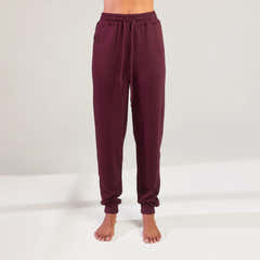 Luxe Lounge Jogger - Dark Cherry