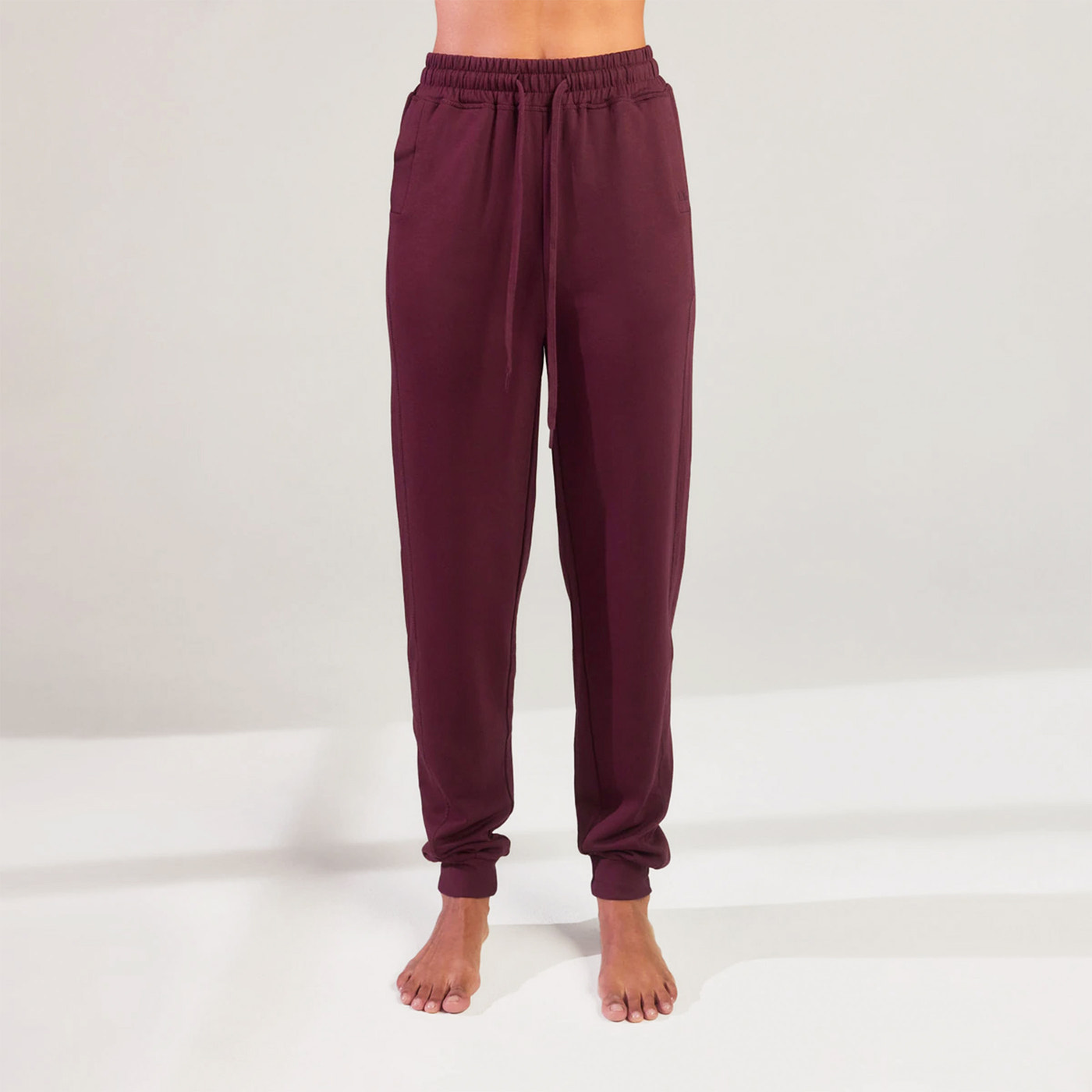 Luxe Lounge Jogger - Dark Cherry