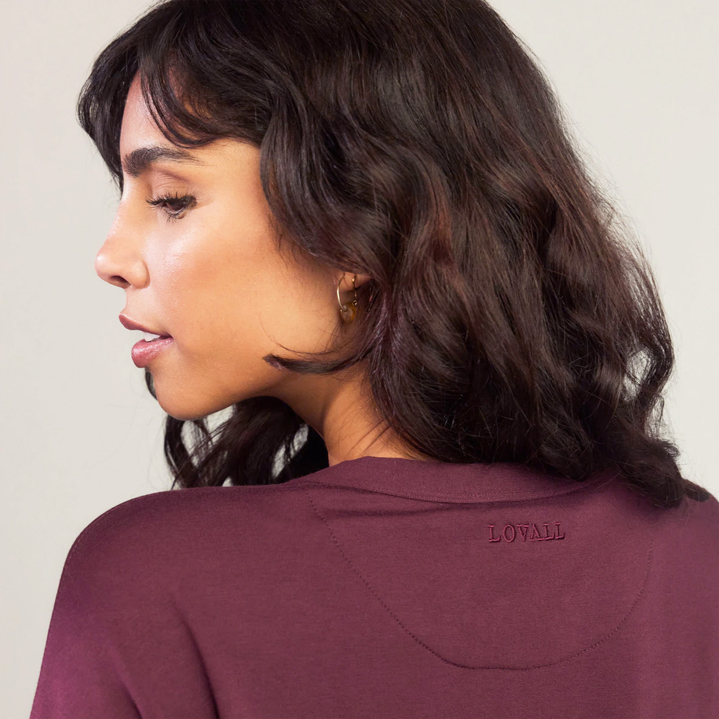 Luxe Lounge Sweatshirt - Dark Cherry