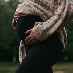 Maternity Winter Flare Leggings - Black