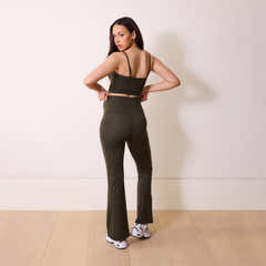 Maternity 24/7 Revitalise Flare Leggings - Deep Olive