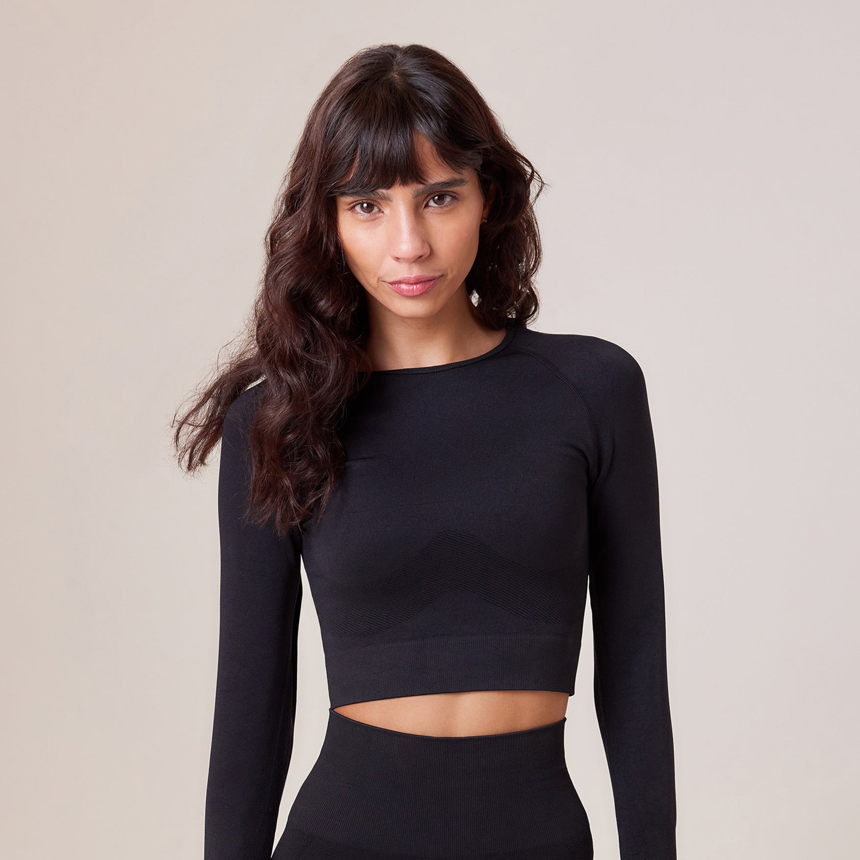Sculpt Seamless Long Sleeve Top - Black