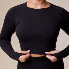 Sculpt Seamless Long Sleeve Top - Black