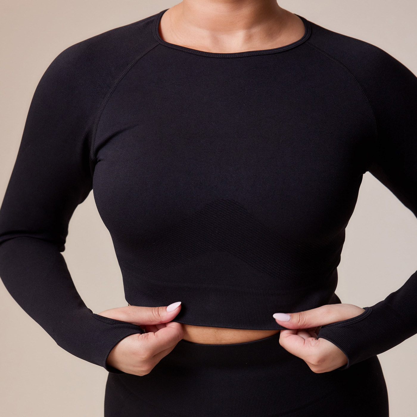 Sculpt Seamless Long Sleeve Top - Black