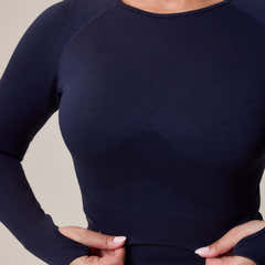 Sculpt Seamless Long Sleeve Top - Deep Navy