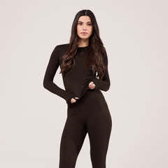 Ultimate Everyday Long Sleeve Top - Black Coffee