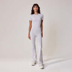 Ultimate Everyday Flare Leggings - Light Grey Marl