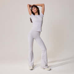 Ultimate Everyday Flare Leggings - Light Grey Marl