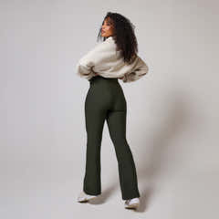 Winter Flare Leggings - Deep Olive