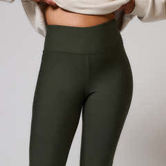Winter Flare Leggings - Deep Olive