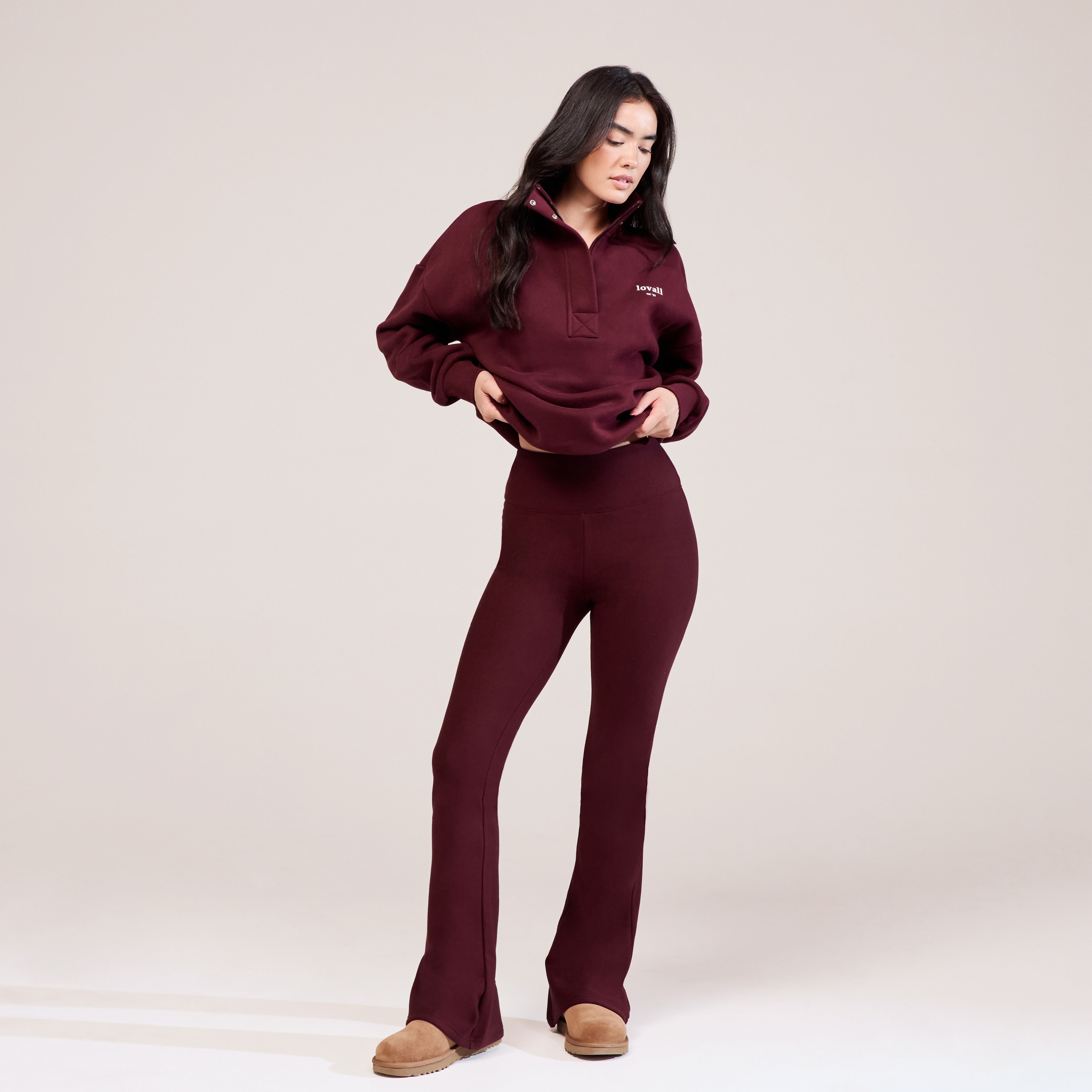 Winter Flare Leggings - Burgundy