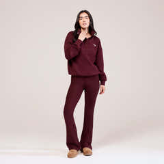 Winter Flare Leggings - Burgundy