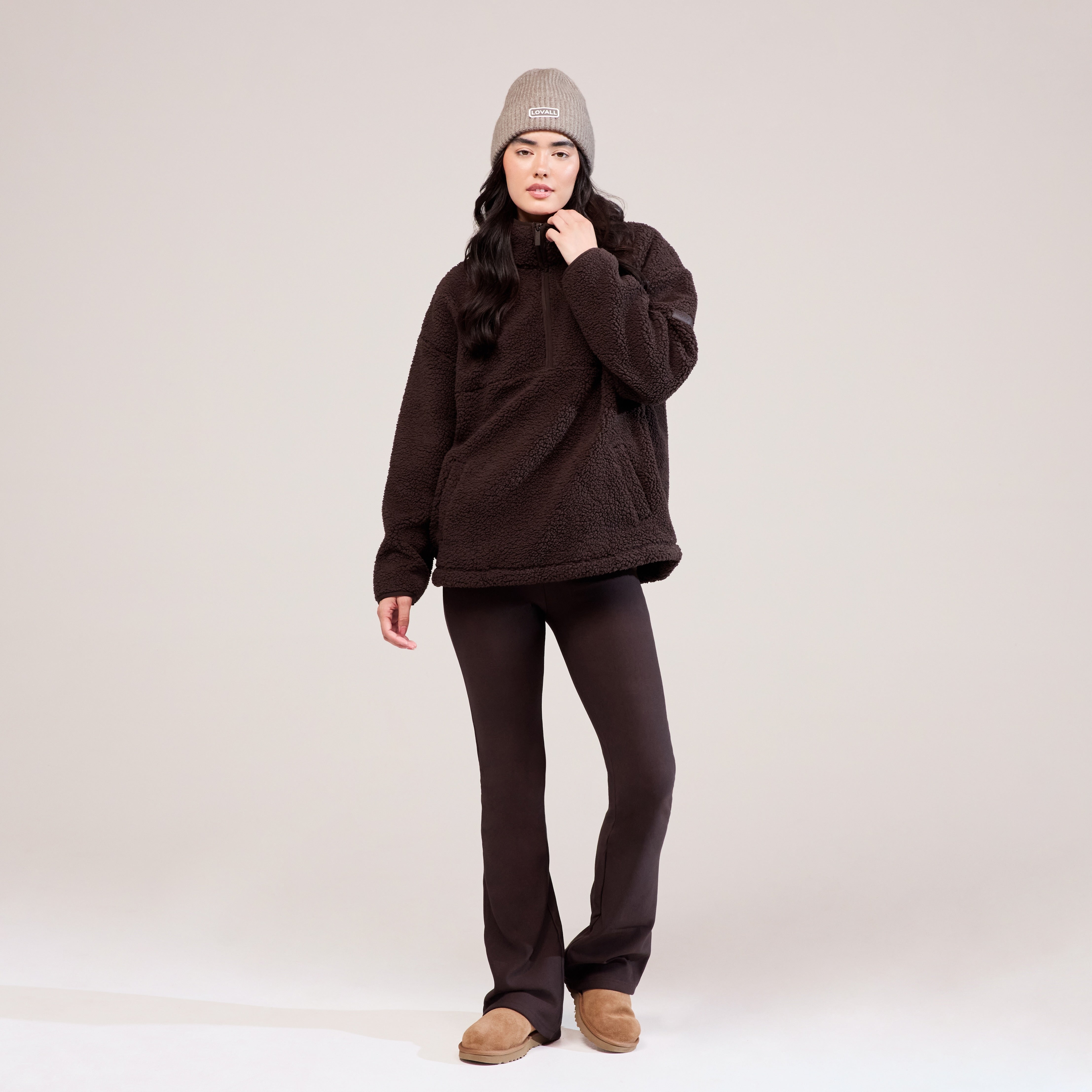 Winter Flare Leggings - Espresso brown