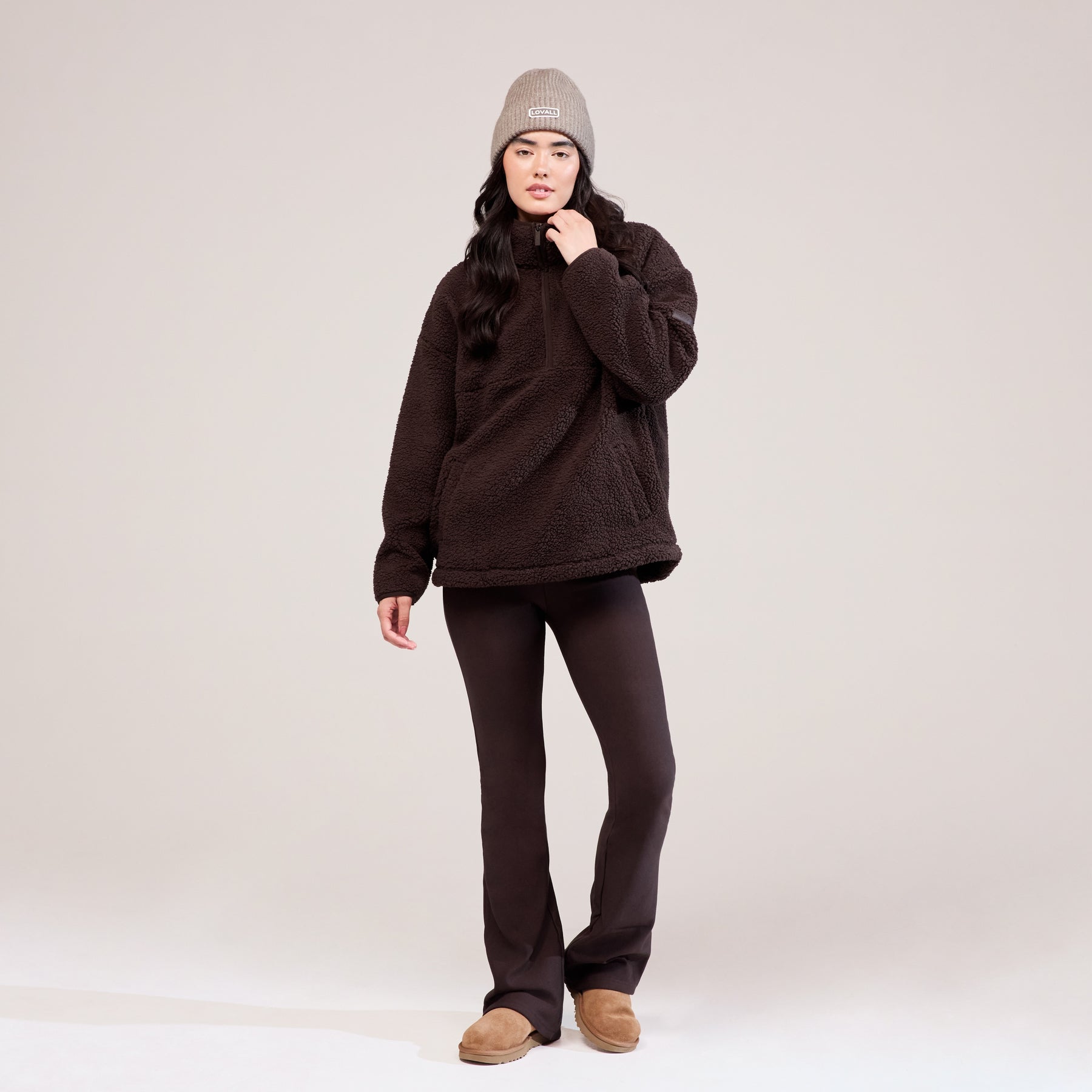 Winter Flare Leggings - Espresso brown