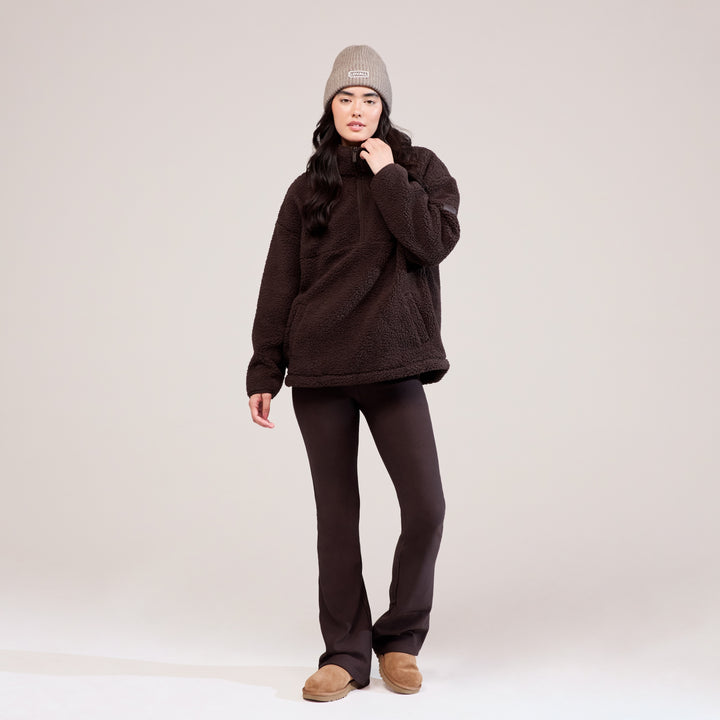 Winter Flare Leggings - Espresso brown