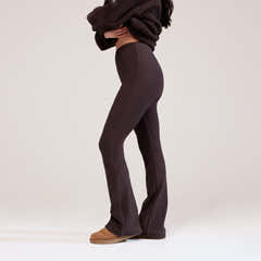 Winter Flare Leggings - Espresso brown