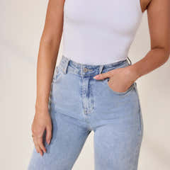 Wide Leg Jeans - Light Bleach