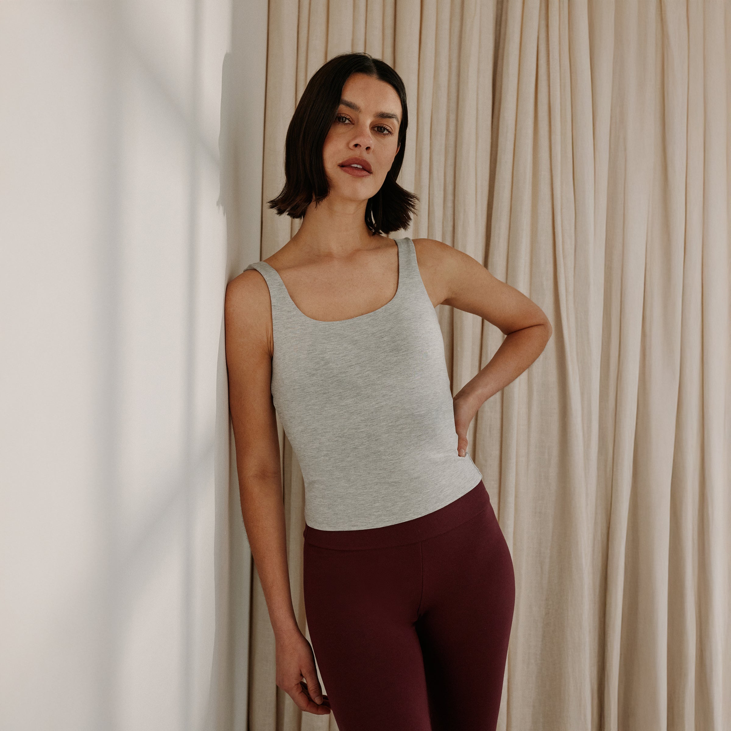 Lightweight Everyday Tank Top - Light Grey Marl
